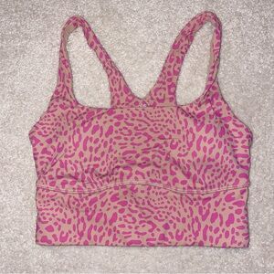 JoyLab Leopard Print Sports Bra – Pink/Tan – XS
